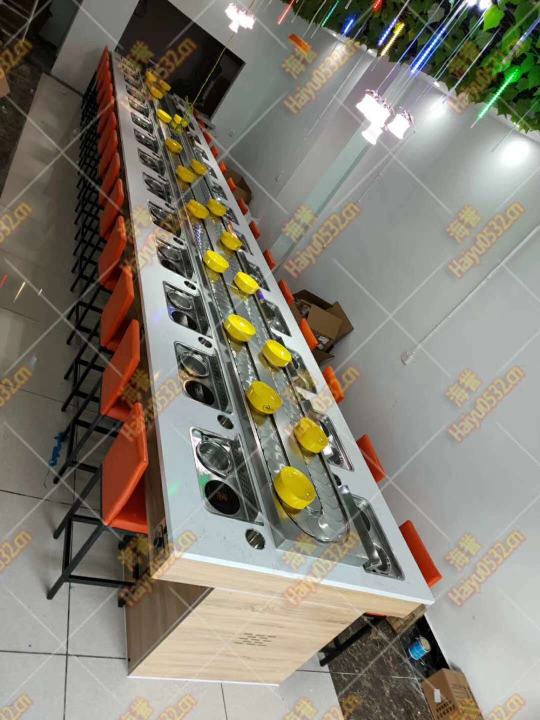 涮烤一体旋转小火锅设备