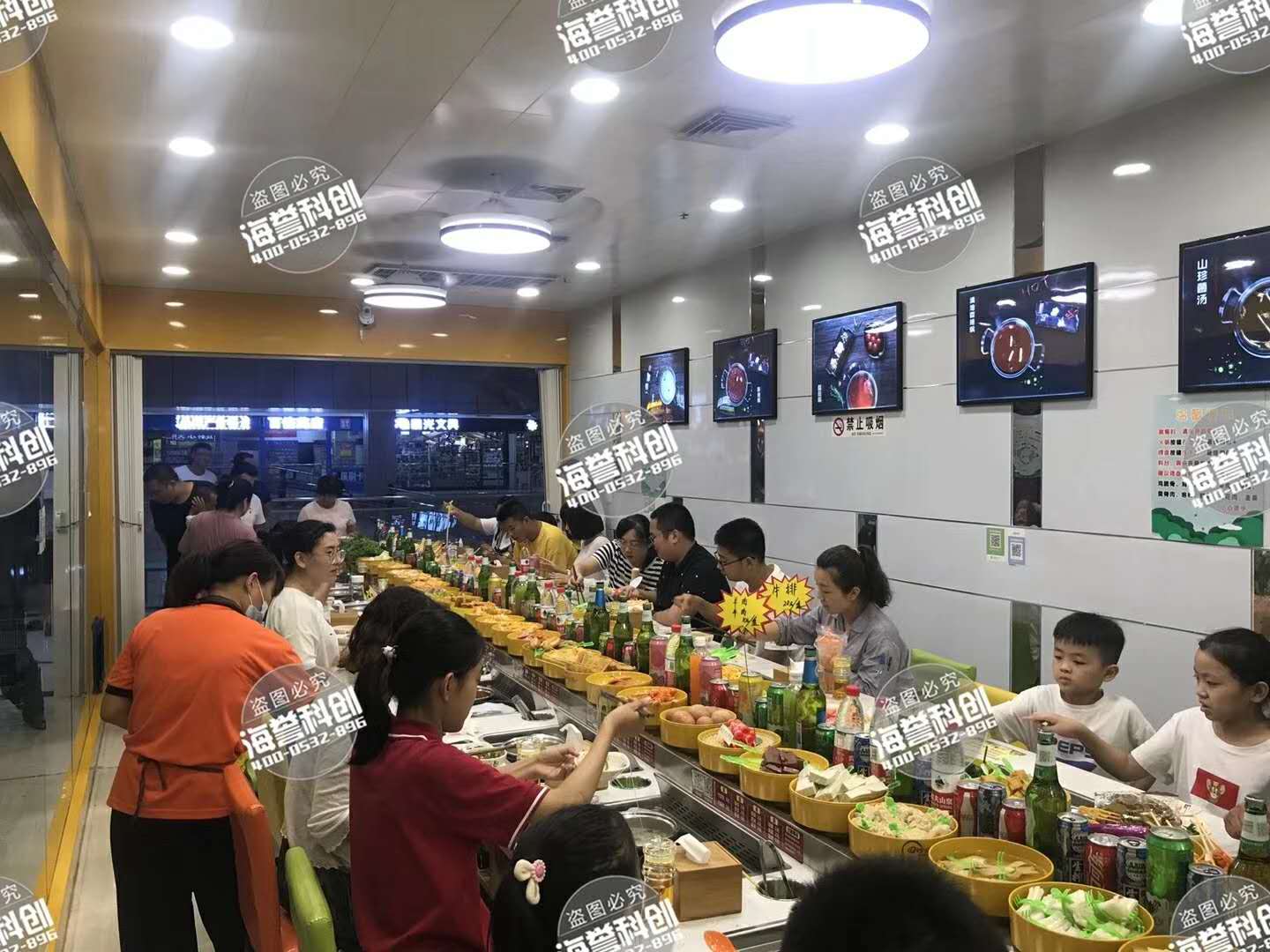 涮烤一体旋转小火锅设备