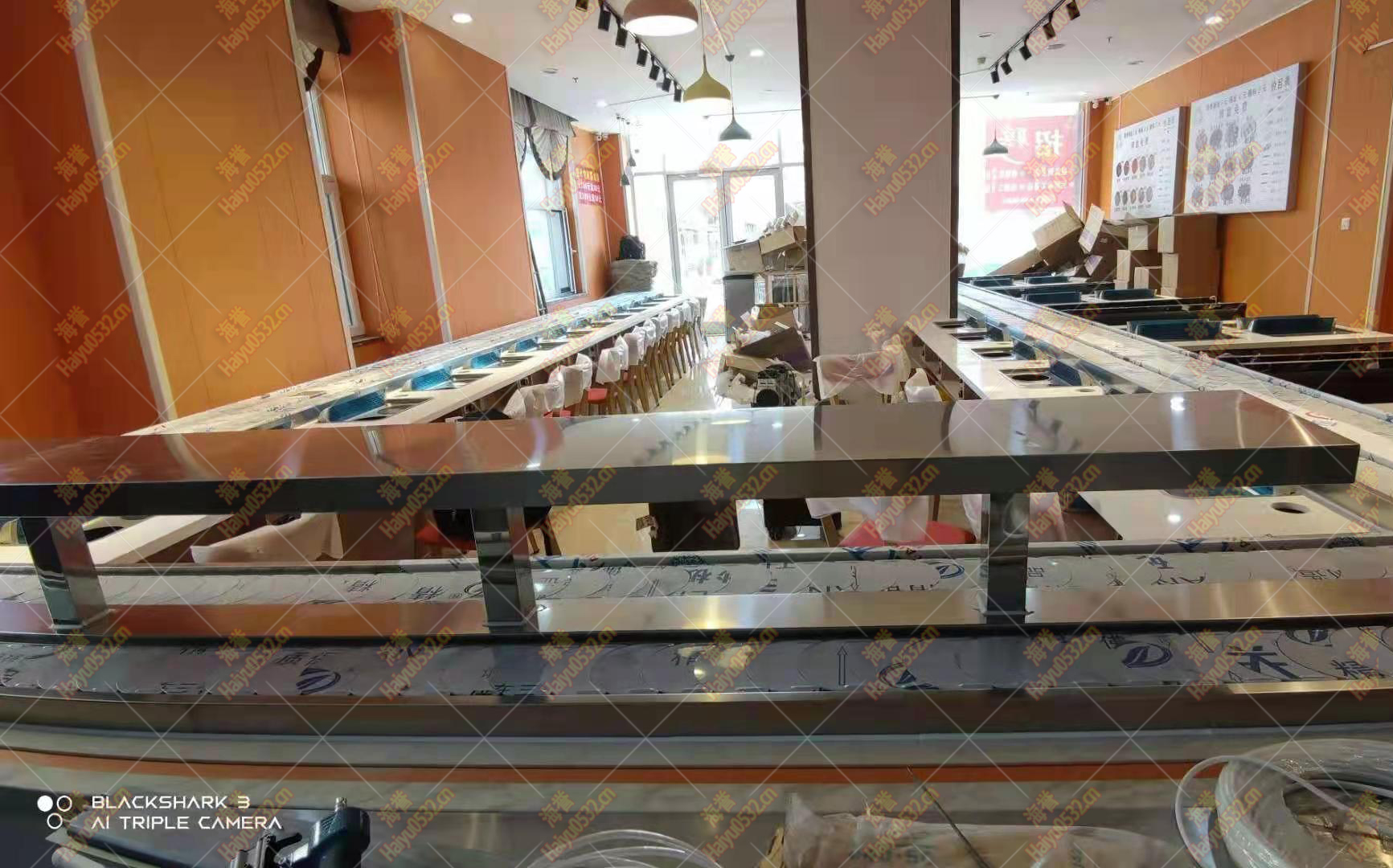 无烟涮烤旋转小火锅设备