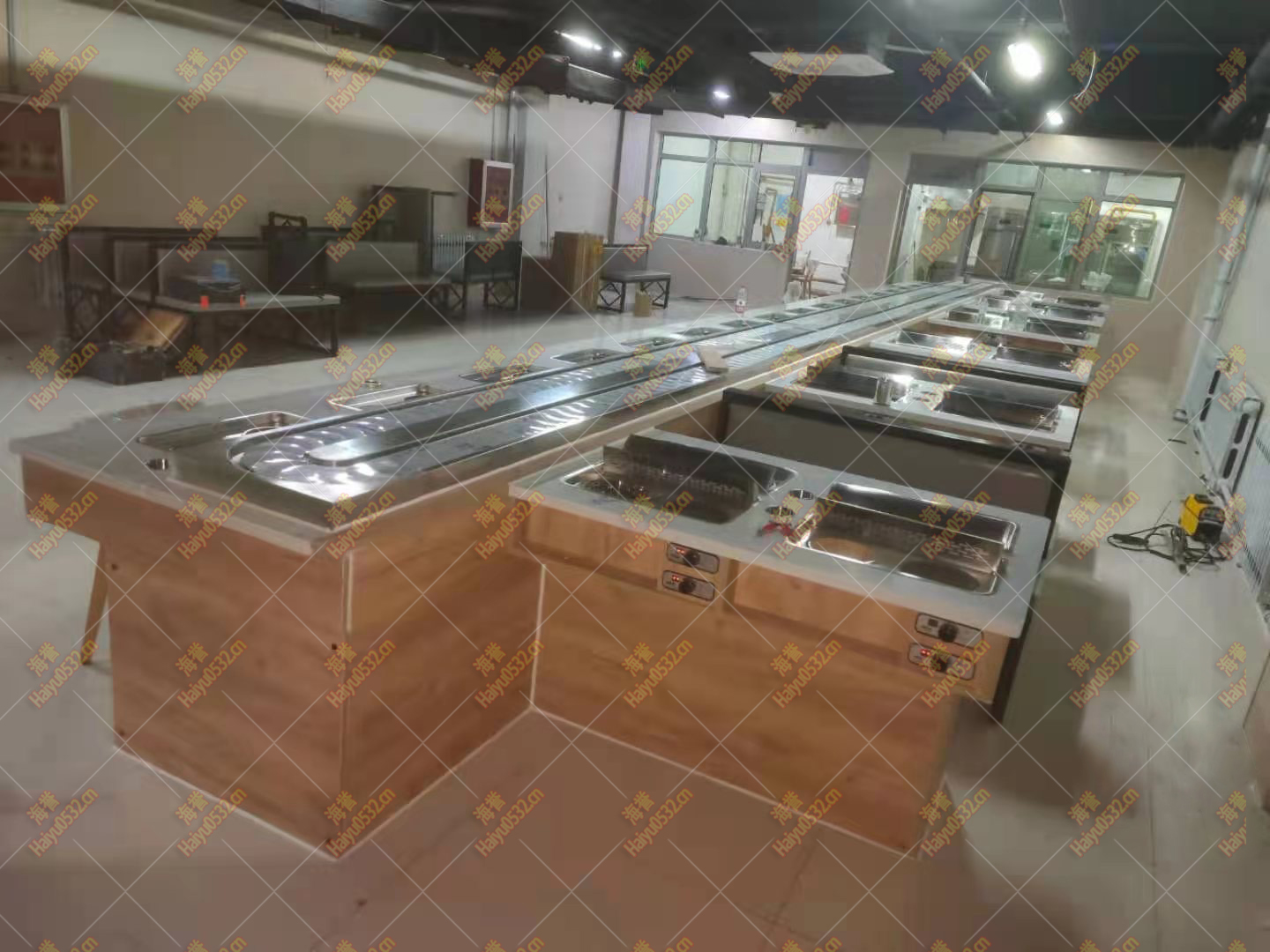 无烟涮烤旋转小火锅设备