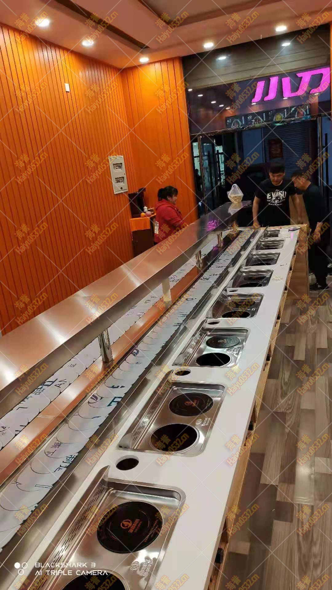 无烟涮烤旋转小火锅设备