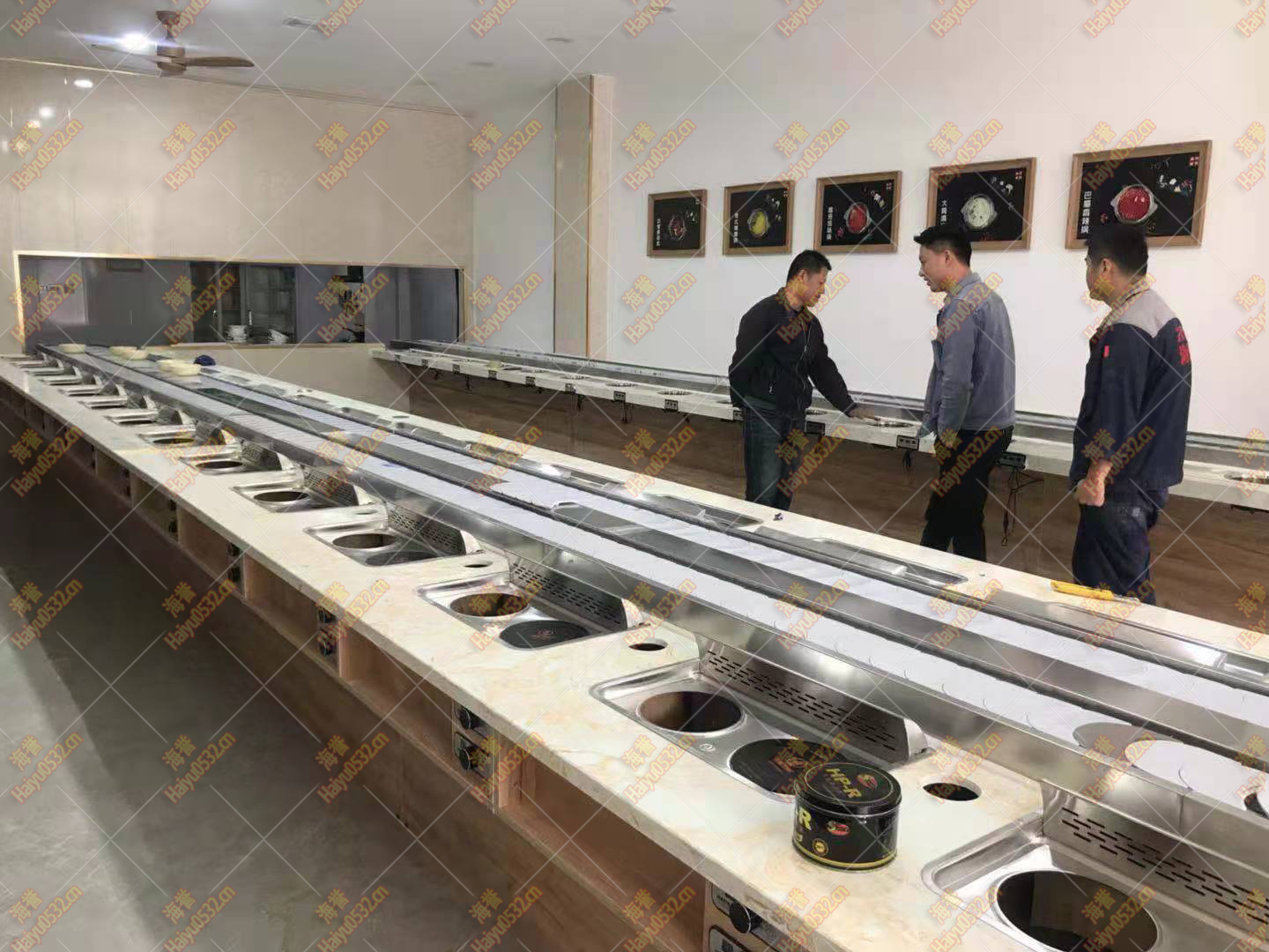 无烟涮烤旋转小火锅设备