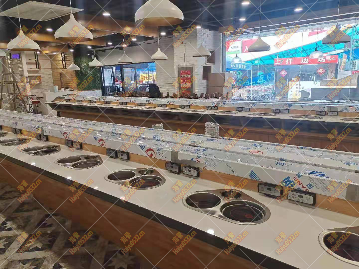 涮烤一体回转火锅设备