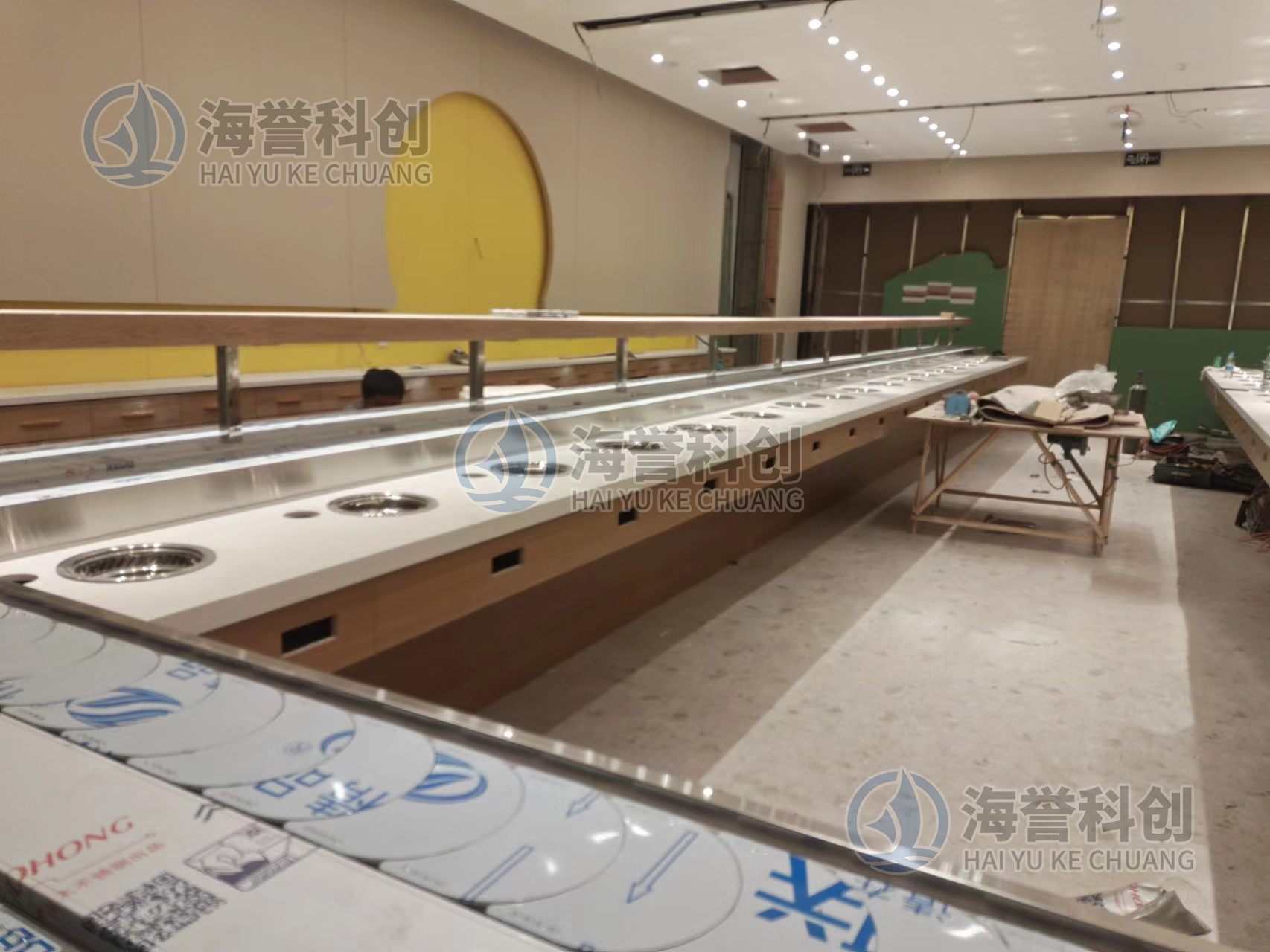 单涮排烟回转小火锅设备